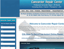 Tablet Screenshot of camcorderrepair.com